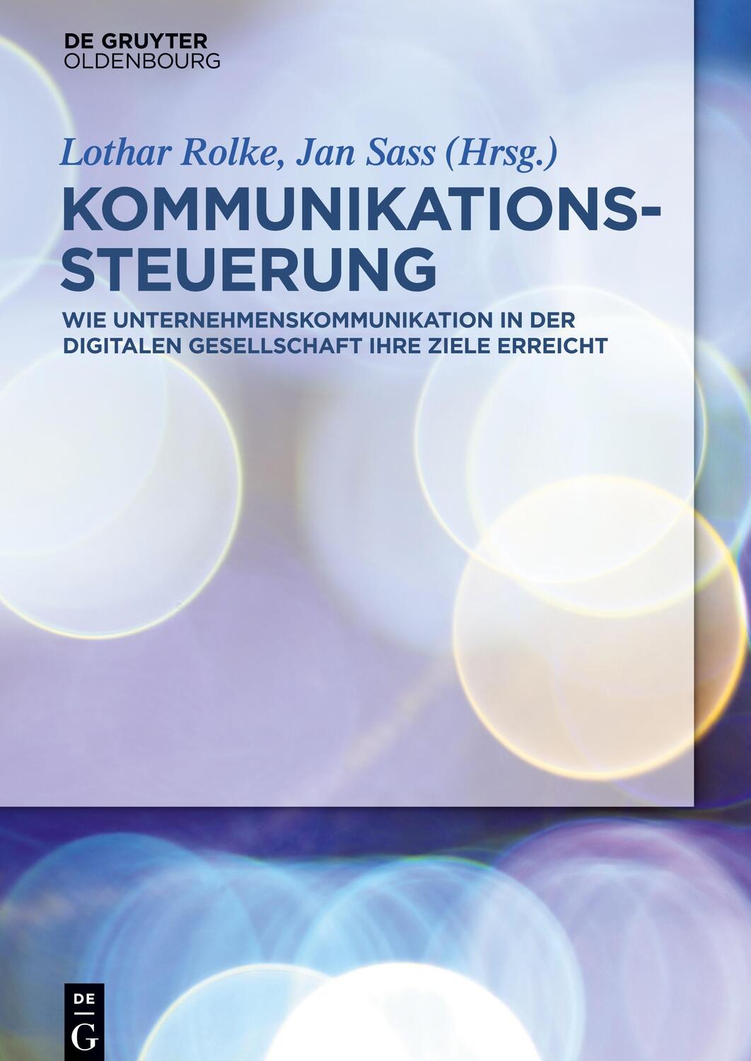 Cover: 9783110440478 | Kommunikationssteuerung | Jan Sass (u. a.) | Buch | VII | Deutsch