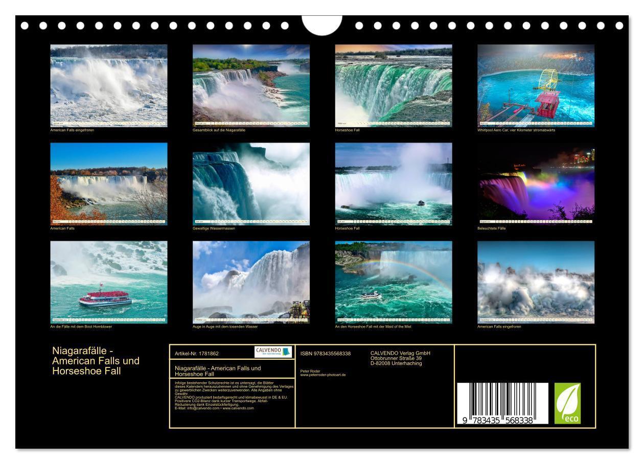 Bild: 9783435568338 | Niagarafälle - American Falls und Horseshoe Fall (Wandkalender 2025...