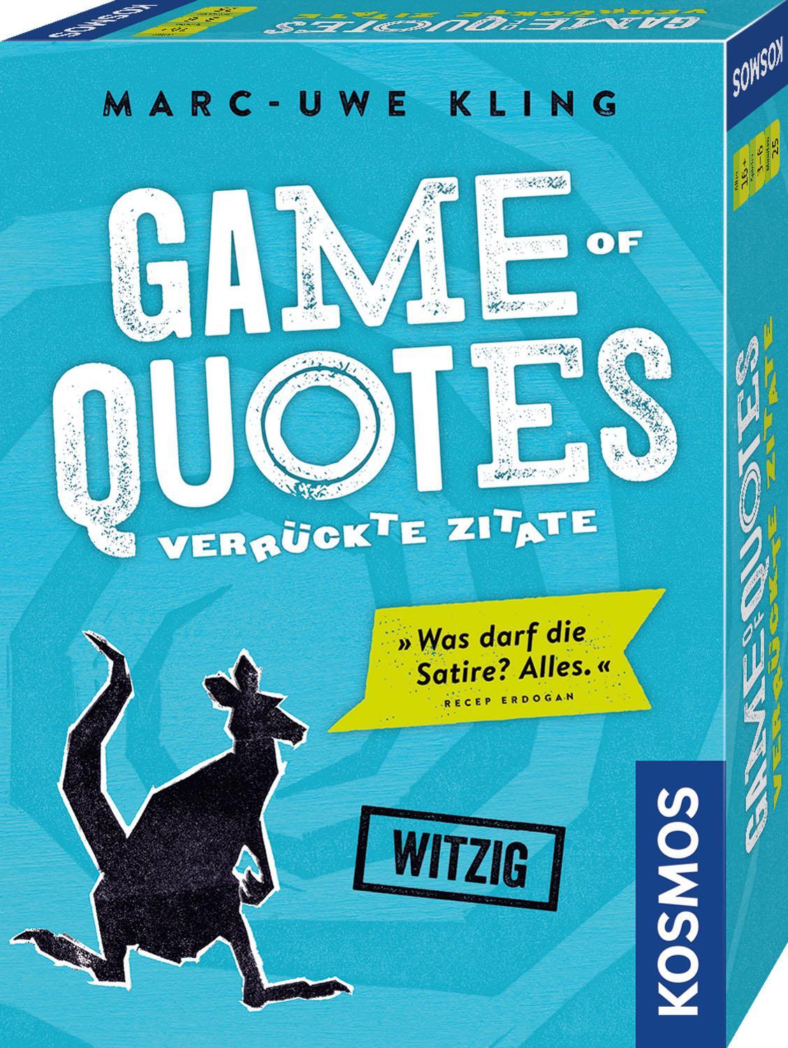Cover: 4002051692926 | Game of Quotes - Verrückte Zitate | für 3 - 6 Spieler ab 12 Jahren