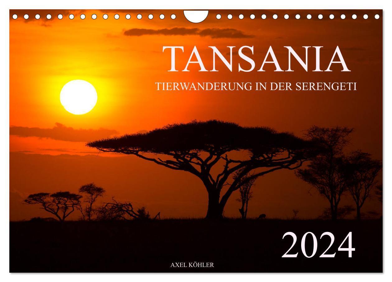 Cover: 9783675686861 | Tansania - Tierwanderung in der Serengeti (Wandkalender 2024 DIN A4...