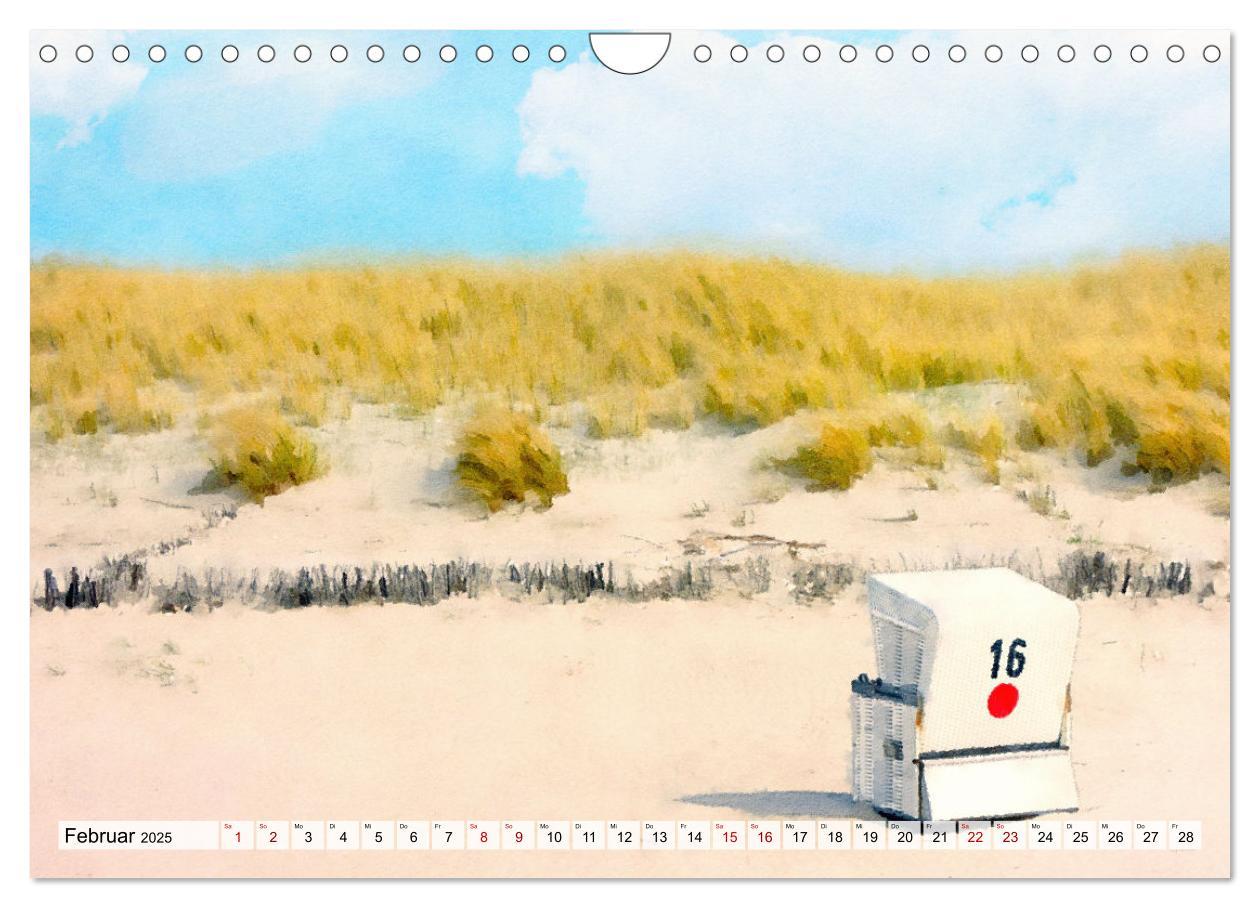 Bild: 9783435079636 | Sylt. Wie gemalt. (Wandkalender 2025 DIN A4 quer), CALVENDO...