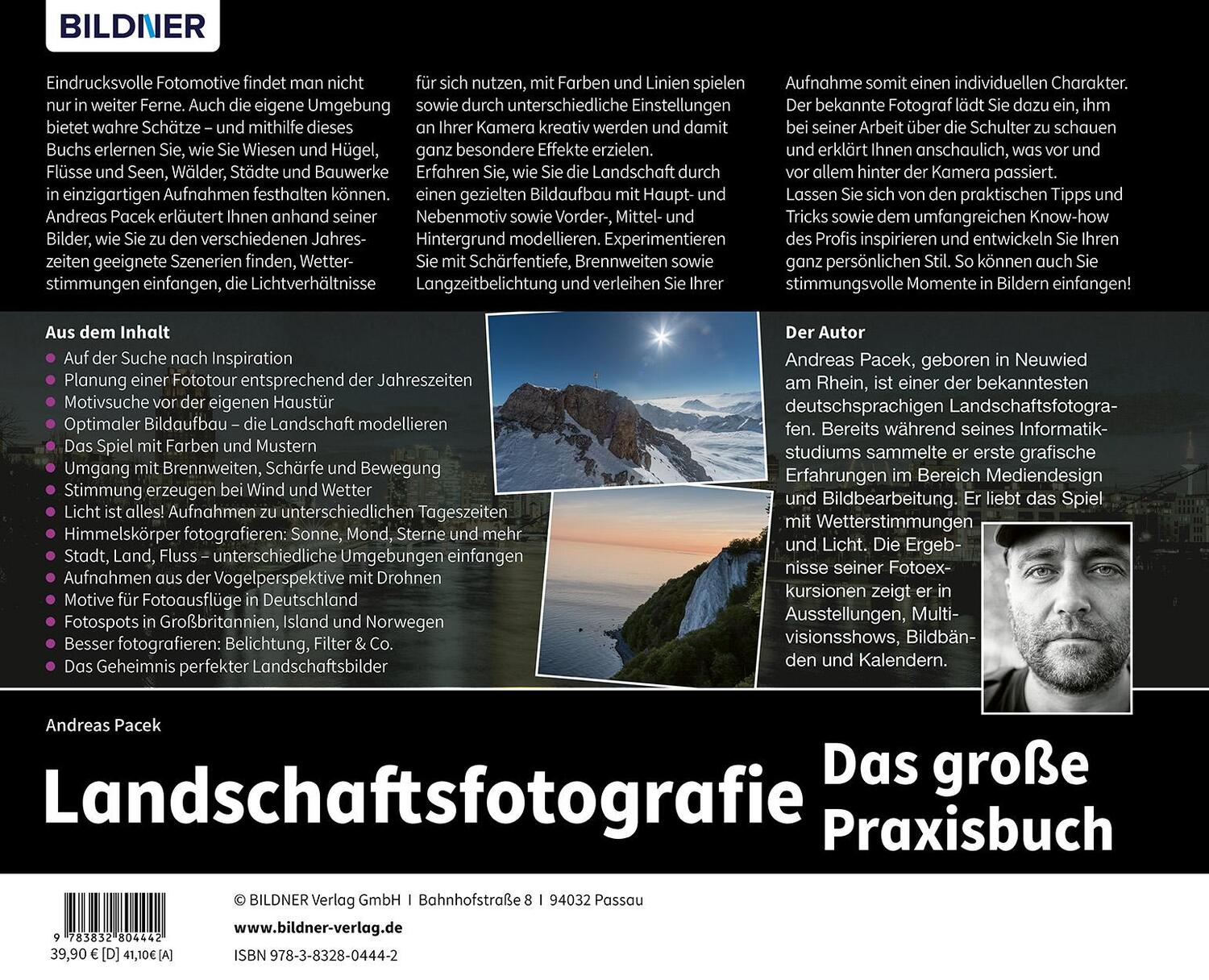 Rückseite: 9783832804442 | Landschaftsfotografie - Das große Praxisbuch | Pacek Andreas | Buch