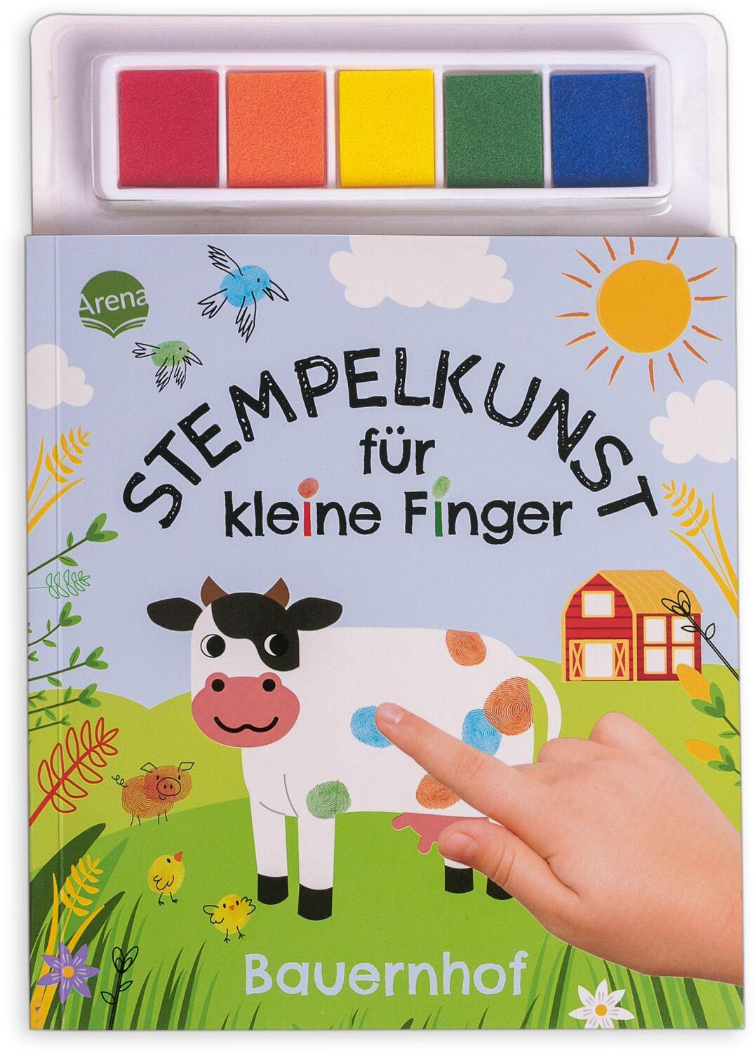 Cover: 9783401719252 | Stempelkunst für kleine Finger. Bauernhof | Deutsch | 2023 | Arena