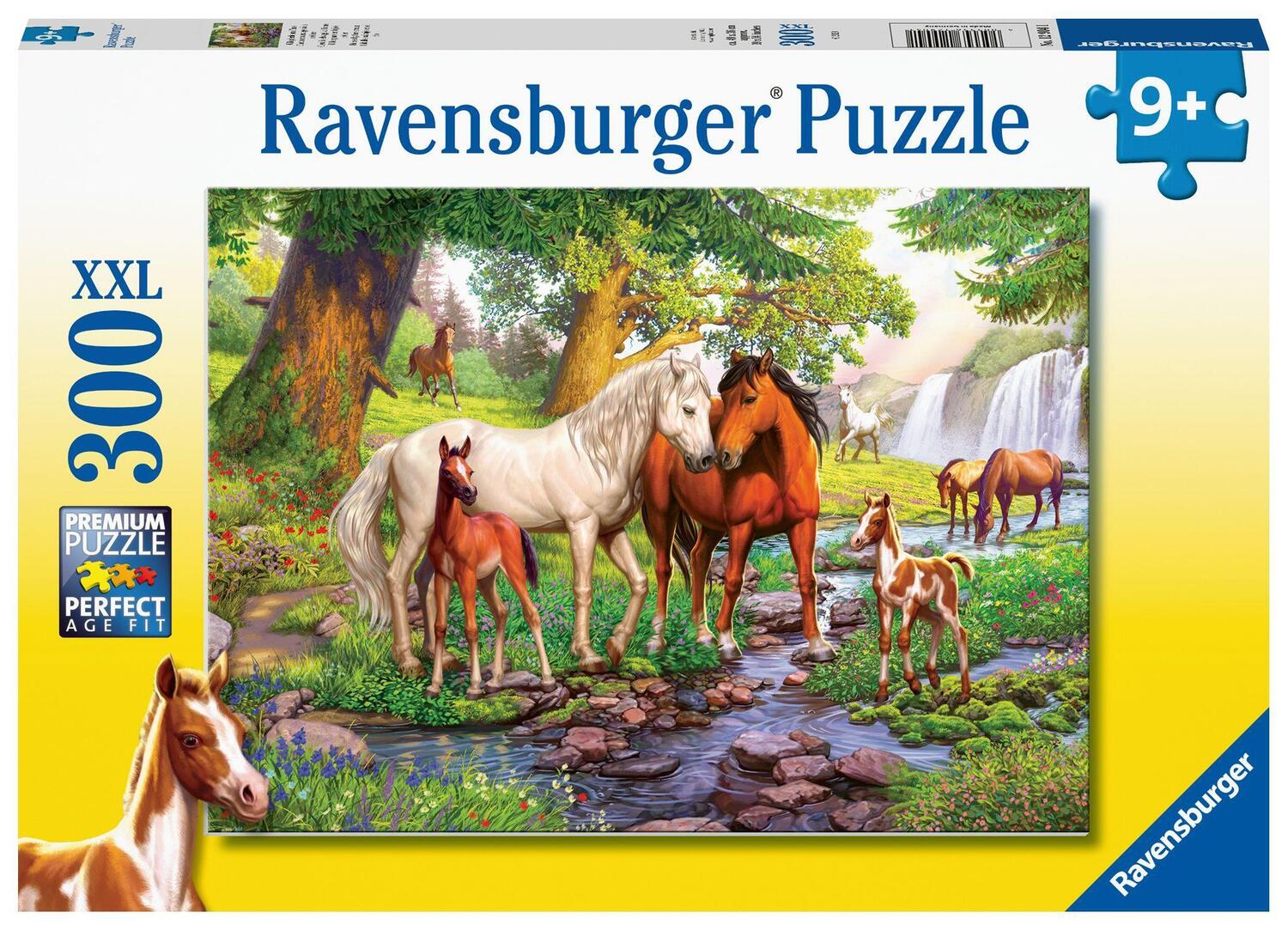 Cover: 4005556129041 | Ravensburger Kinderpuzzle - 12904 Wildpferde am Fluss -...