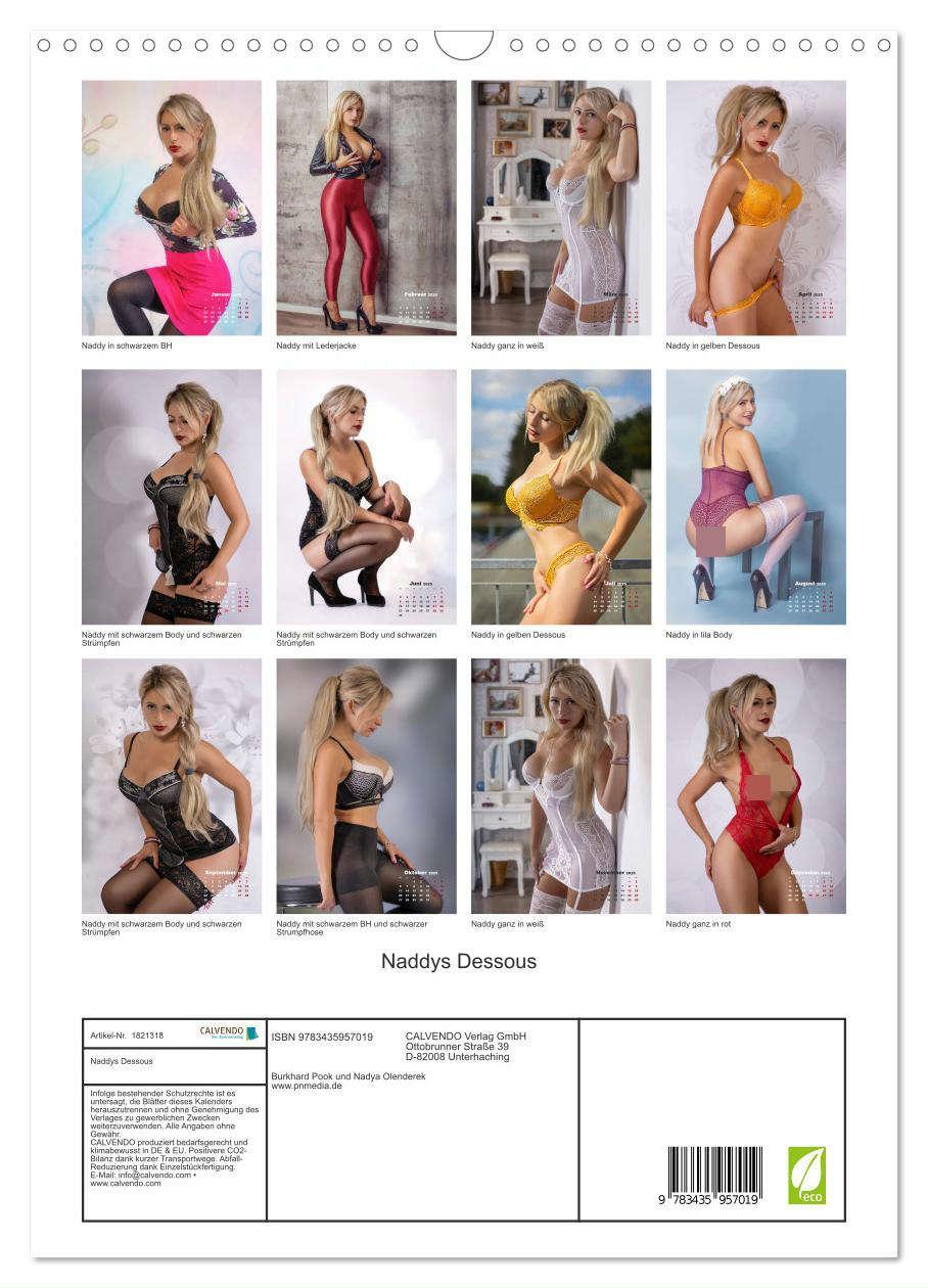 Bild: 9783435957019 | Naddys Dessous (Wandkalender 2025 DIN A3 hoch), CALVENDO...