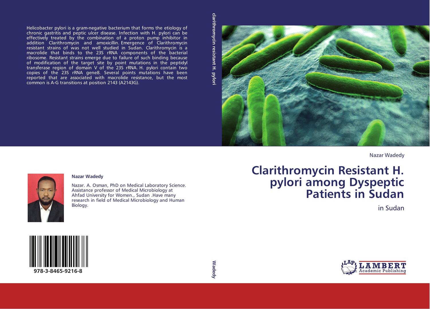 Cover: 9783846592168 | Clarithromycin Resistant H. pylori among Dyspeptic Patients in Sudan
