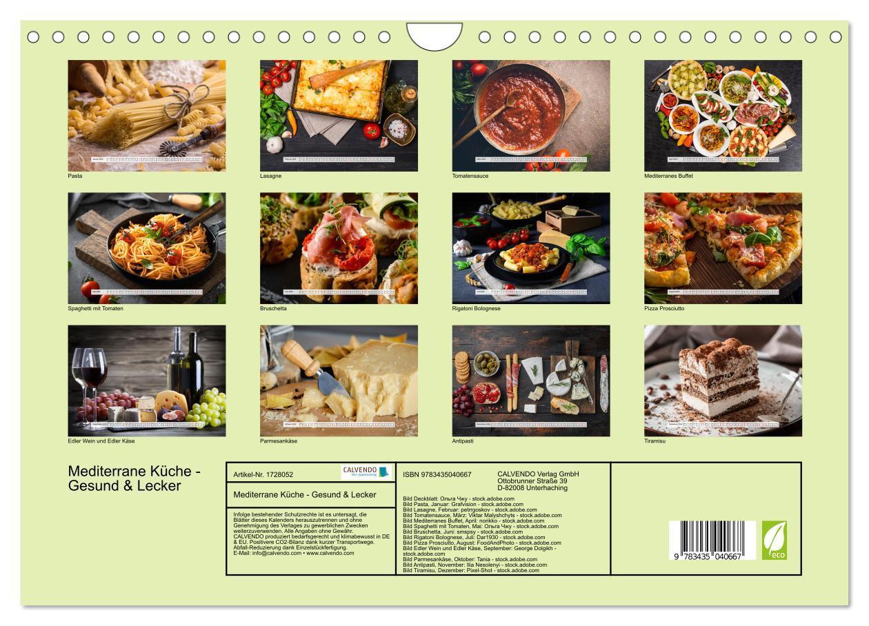 Bild: 9783435040667 | Mediterrane Küche - Gesund &amp; Lecker (Wandkalender 2025 DIN A4...