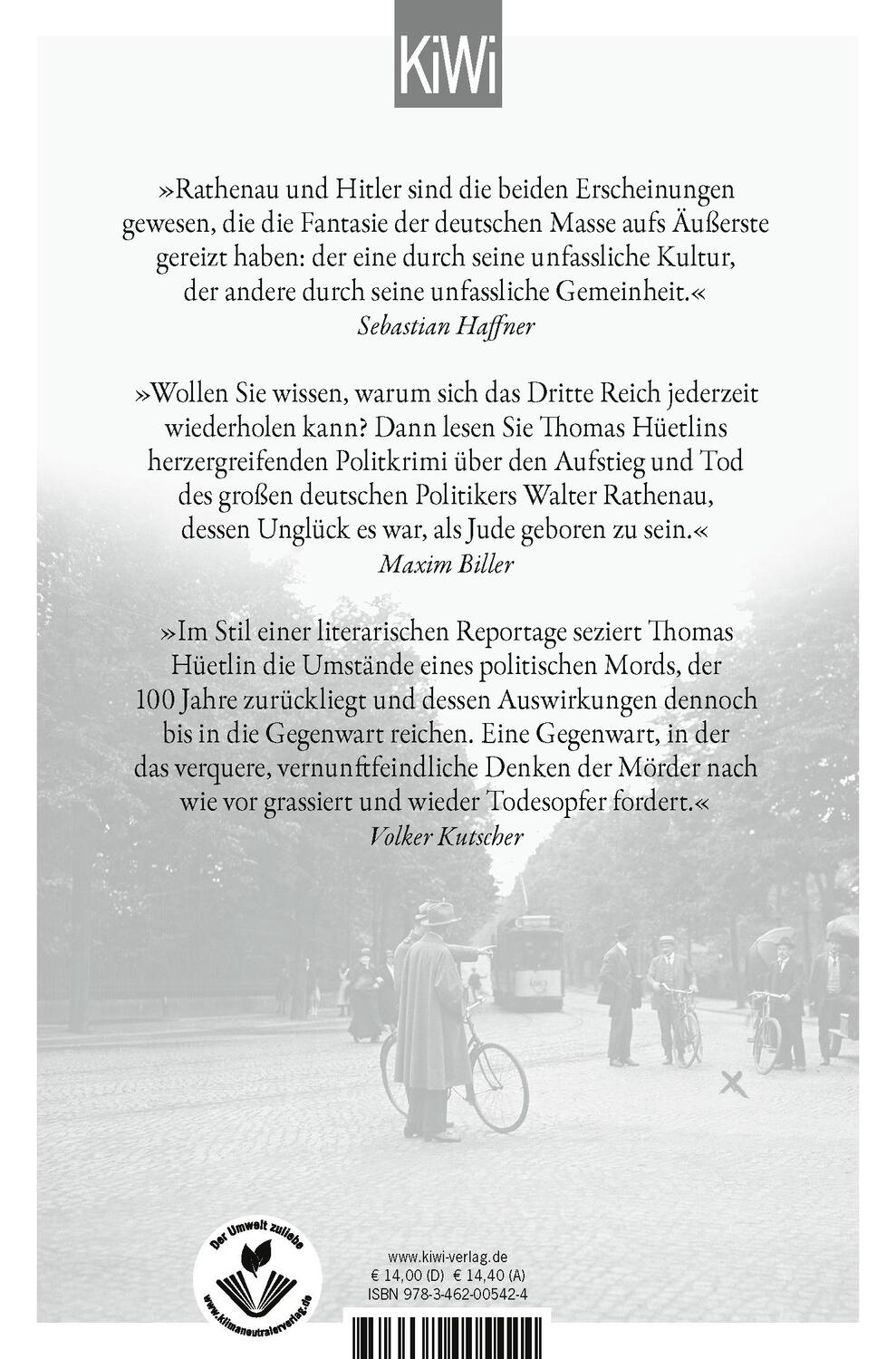 Rückseite: 9783462005424 | Berlin, 24. Juni 1922 | Thomas Hüetlin | Taschenbuch | 304 S. | 2023