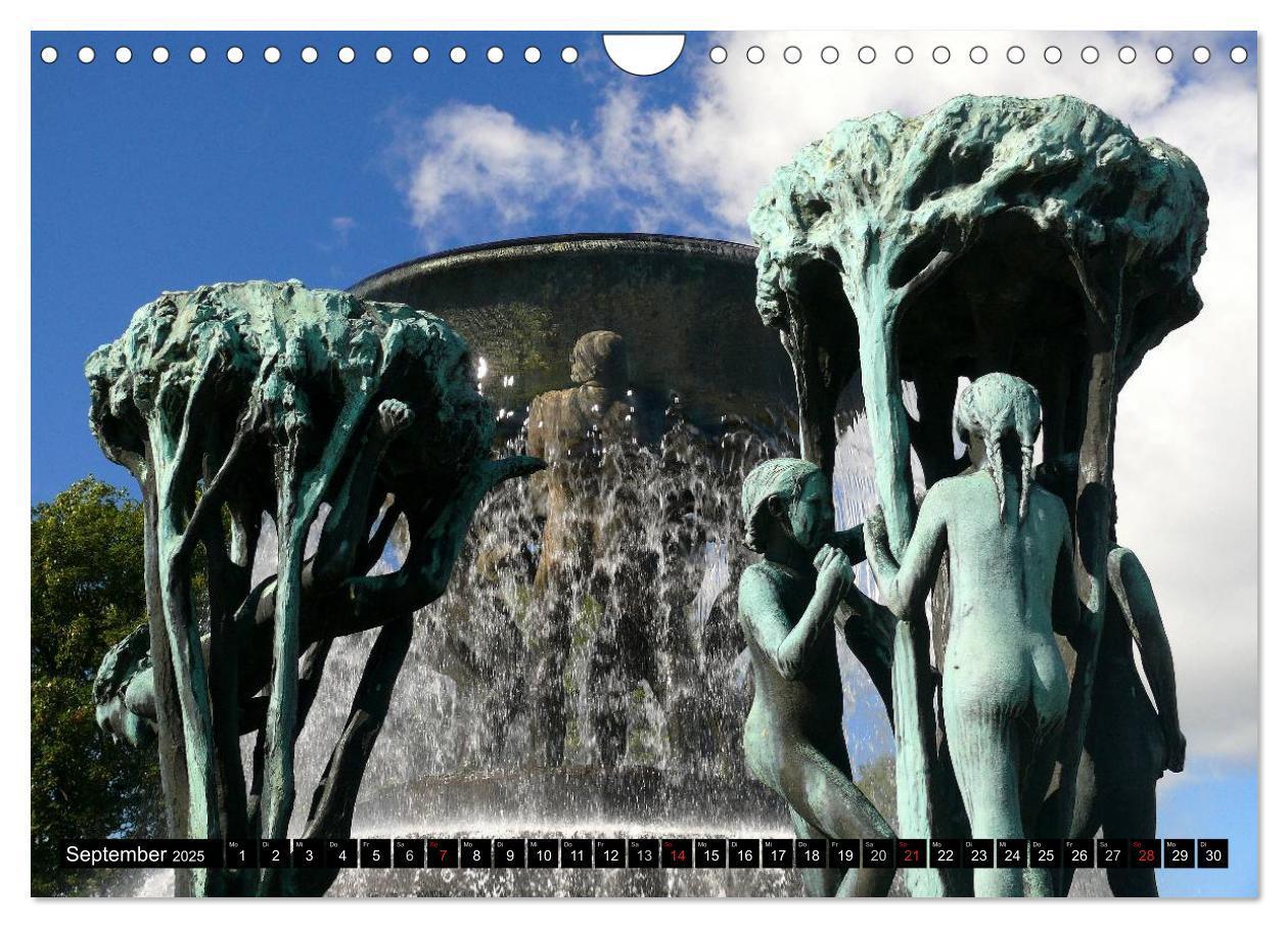 Bild: 9783435686216 | Vigeland Skulpturen Park Oslo (Wandkalender 2025 DIN A4 quer),...