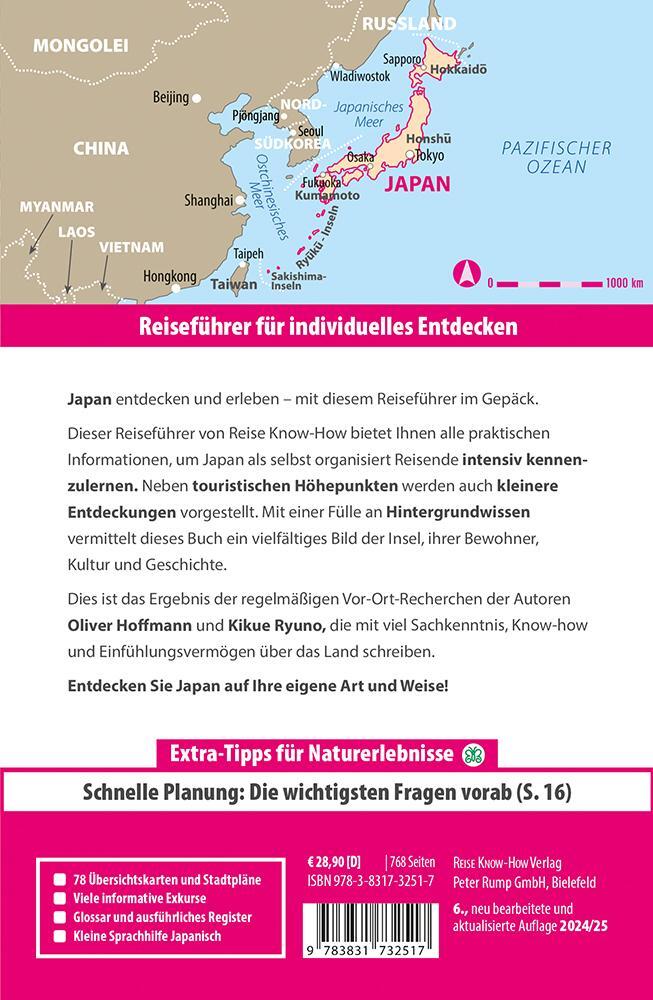 Rückseite: 9783831732517 | Reise Know-How Reiseführer Japan | Kikue Ryuno (u. a.) | Taschenbuch