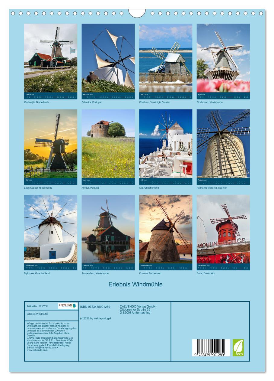 Bild: 9783435901289 | Erlebnis Windmühle (Wandkalender 2025 DIN A3 hoch), CALVENDO...