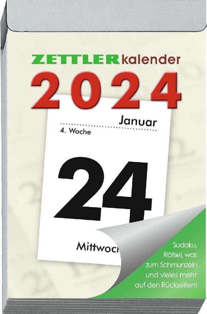 Cover: 4006928022922 | Tagesabreißkalender L 2024 6,6x9,9 | ZETTLER Kalender | Kalender