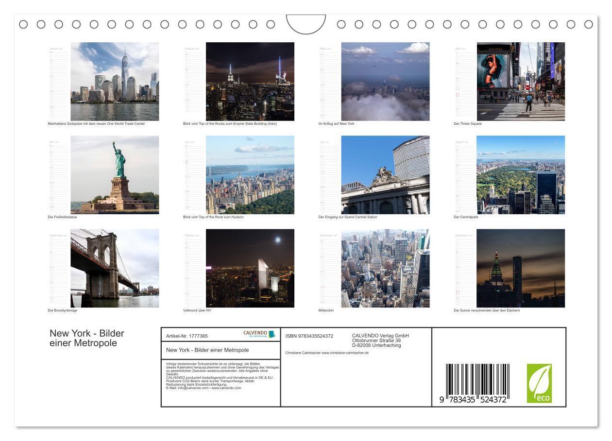 Bild: 9783435524372 | New York - Bilder einer Metropole (Wandkalender 2025 DIN A4 quer),...