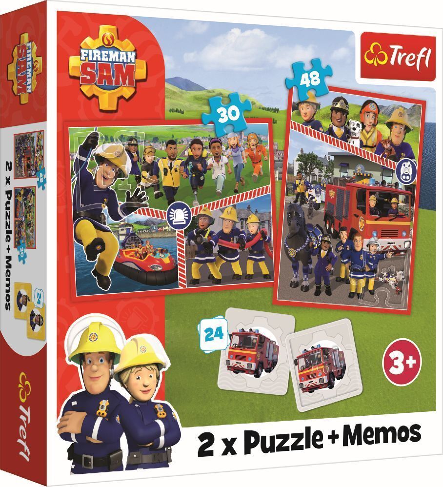 Cover: 5900511933345 | 2 in 1 Puzzles + Memos Feuerwehrmann Sam | Spiel | Kartonage | Deutsch