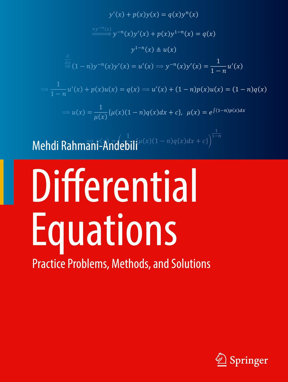 Cover: 9783031079832 | Differential Equations | Practice Problems, Methods, and Solutions