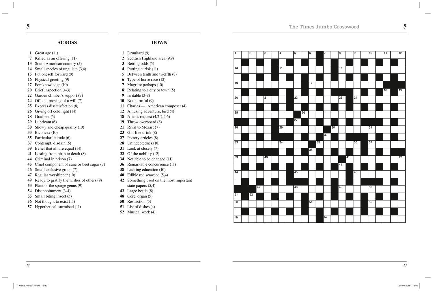 Bild: 9780008241315 | The Times Jumbo Crossword Book 13: 60 World-Famous Crossword Puzzles