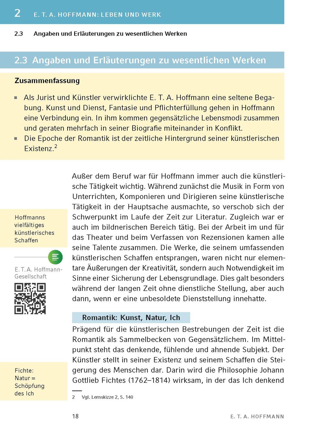 Bild: 9783804420724 | Der Sandmann - Textanalyse und Interpretation | Hoffmann | Taschenbuch