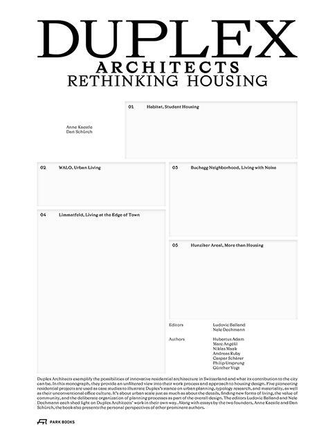 Cover: 9783038602309 | Duplex Architects | Rethinking Housing | Ludovic Balland (u. a.)