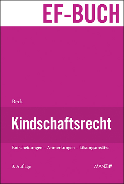 Cover: 9783214020873 | Kindschaftsrecht | Susanne Beck | Buch | 2021 | EAN 9783214020873