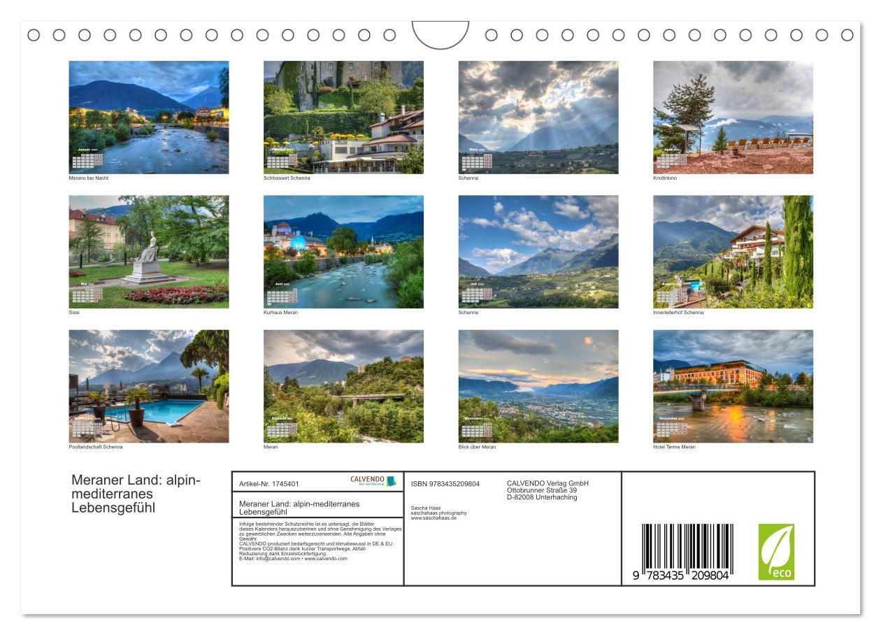 Bild: 9783435209804 | Meraner Land: alpin-mediterranes Lebensgefühl (Wandkalender 2025...