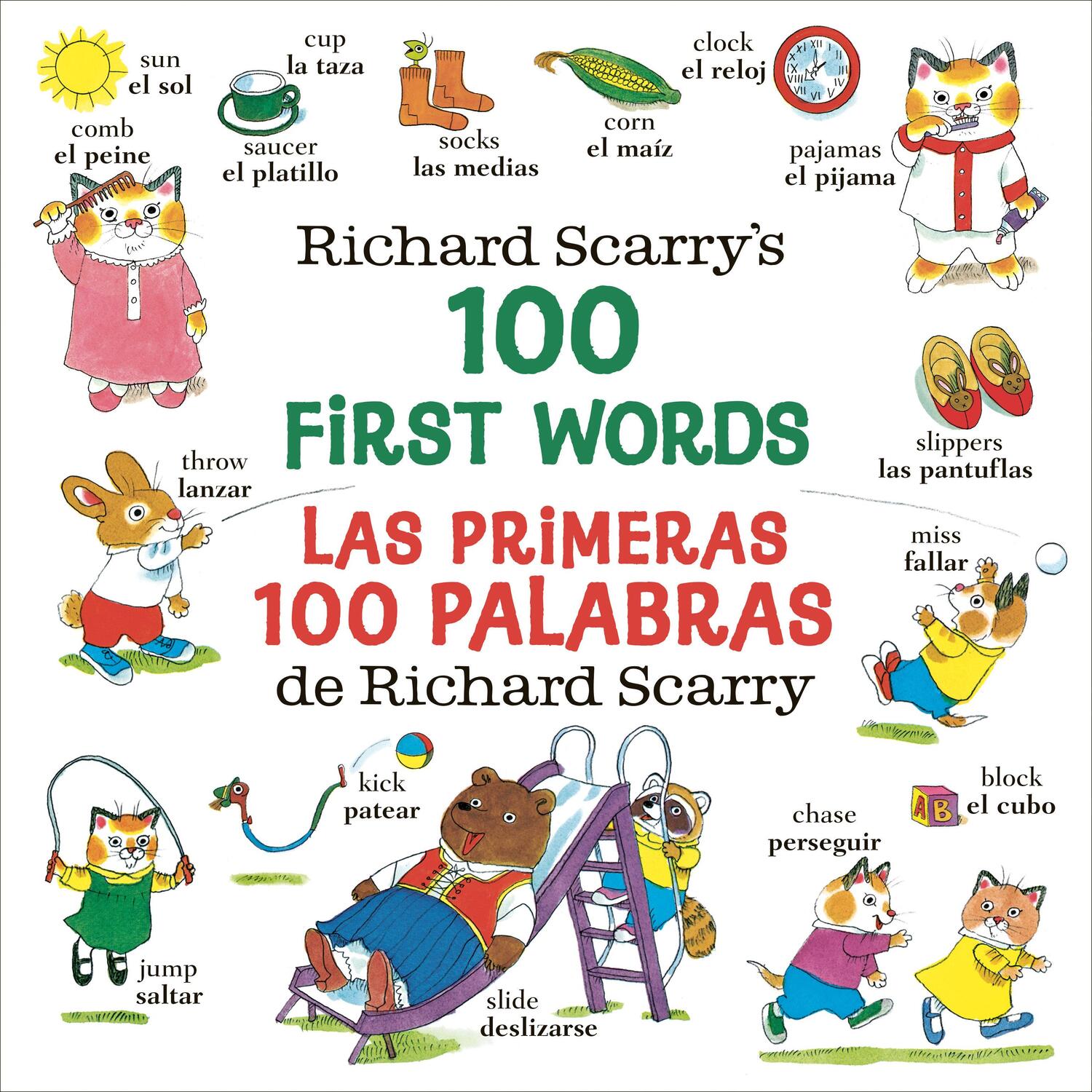 Cover: 9780593563366 | Richard Scarry's 100 First Words/Las Primeras 100 Palabras de...
