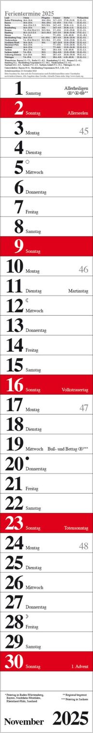 Bild: 9783731879534 | Streifenplaner Praktika Rot 2025 | Verlag Korsch | Kalender | 12 S.