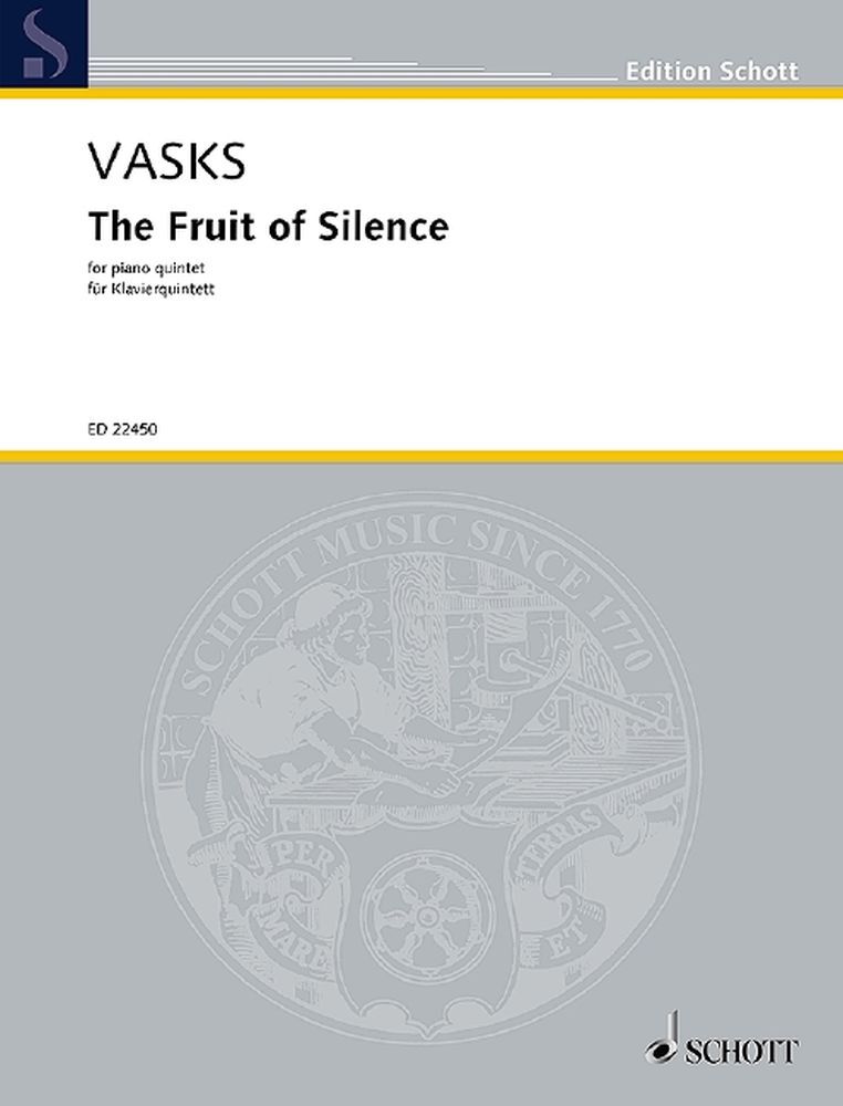 Cover: 9790001159968 | The Fruit of Silence | Peteris Vasks | Broschüre | Partitur + Stimmen