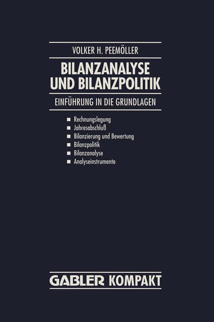 Cover: 9783409135344 | Bilanzanalyse und Bilanzpolitik | Volker H. Peemöller | Taschenbuch