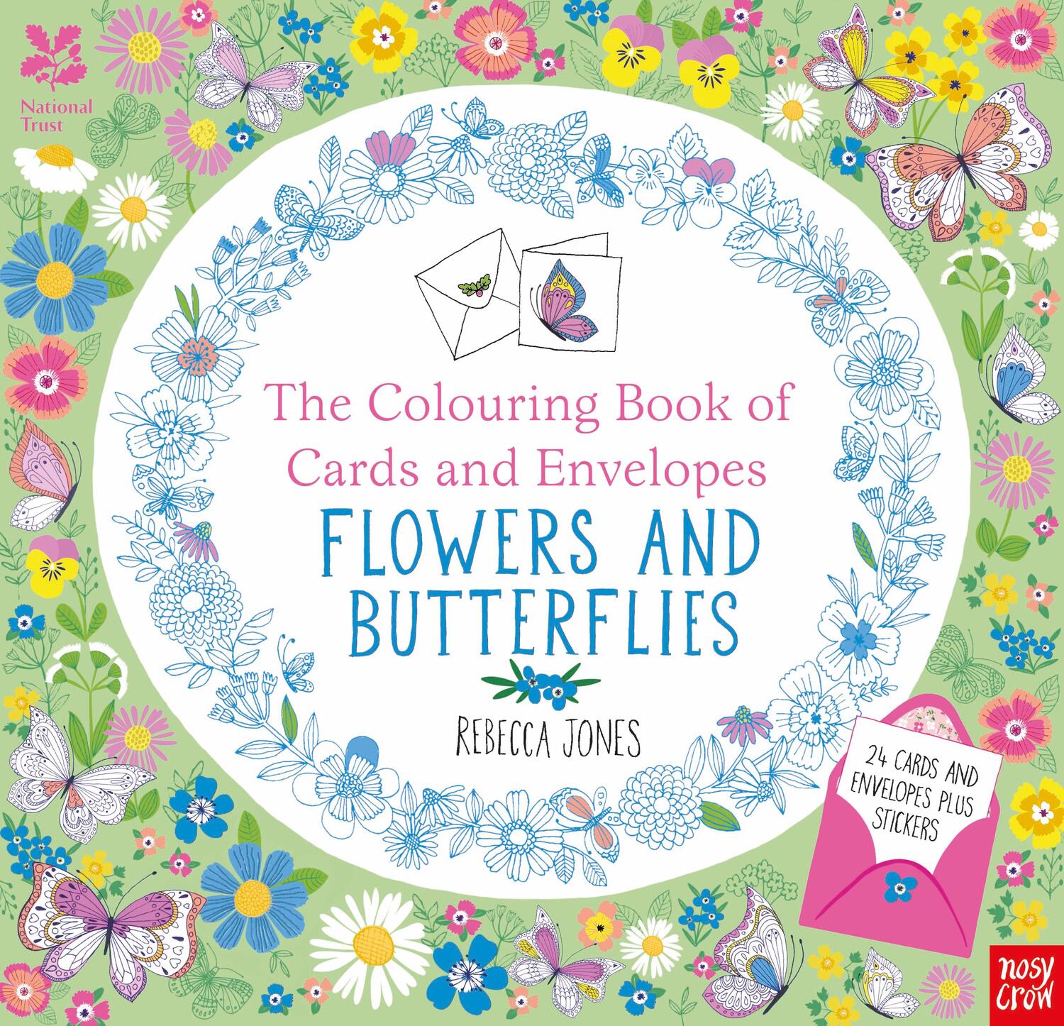 Cover: 9780857637321 | The National Trust: Colouring Cards and Envelopes: Flowers and...
