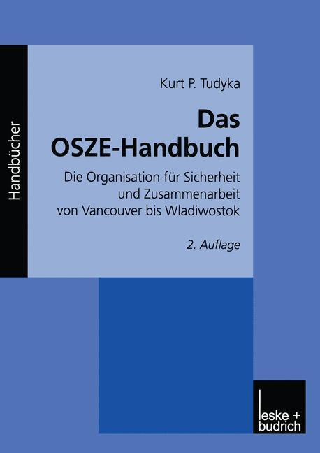 Cover: 9783322922212 | Das OSZE-Handbuch | Taschenbuch | Paperback | Deutsch | 2012