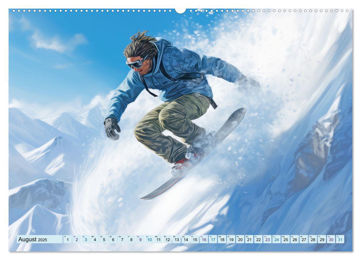 Bild: 9783383772238 | Snowboarder in Aktion (Wandkalender 2025 DIN A2 quer), CALVENDO...