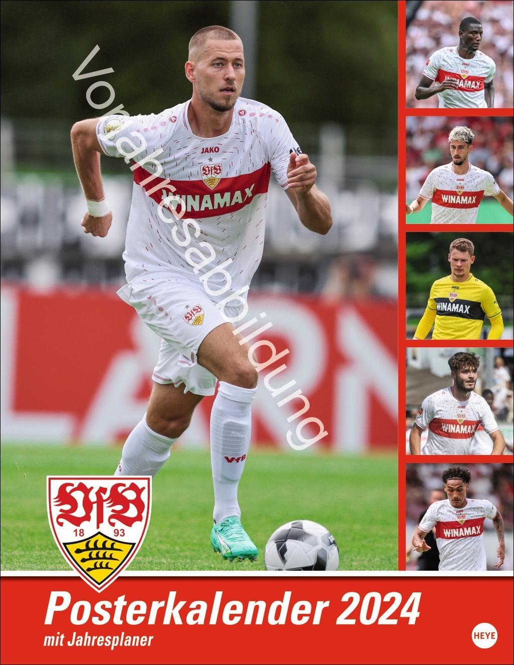 Cover: 9783756405404 | VfB Stuttgart Posterkalender 2025 | Heye | Kalender | Spiralbindung