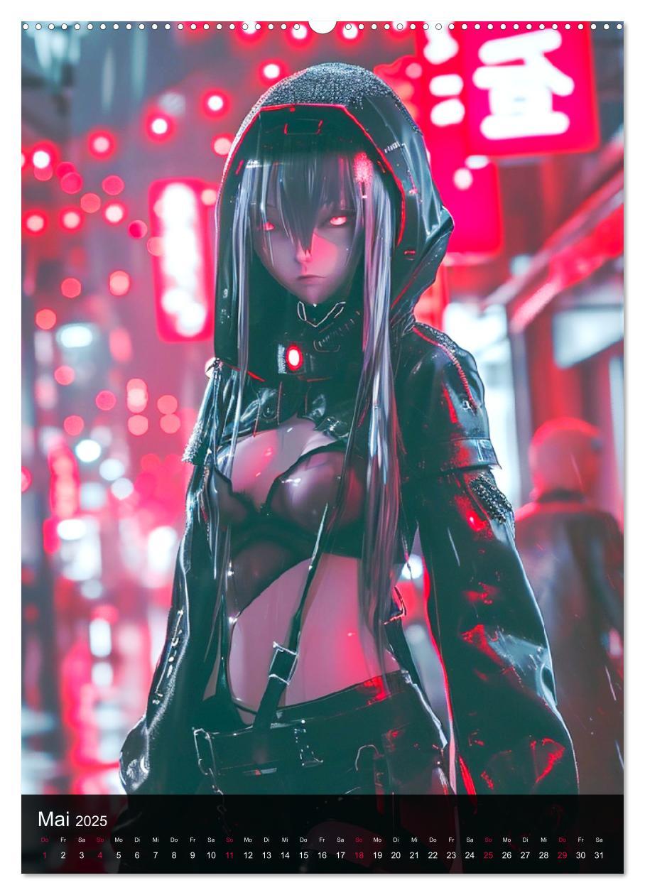 Bild: 9783383812880 | Manga-Comics. Cyberpunk Anime. Science Fiction Girls (Wandkalender...