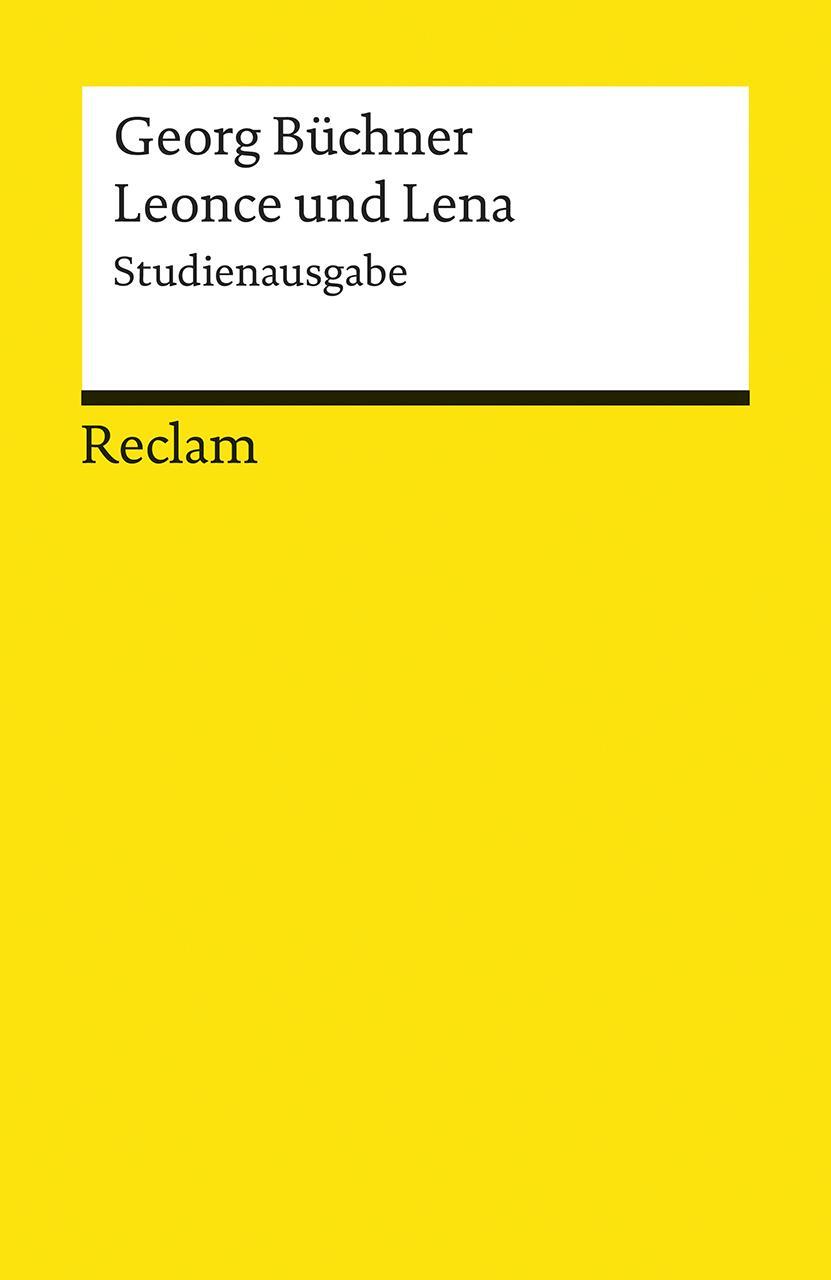 Cover: 9783150182482 | Leonce und Lena. Studienausgabe | Georg Büchner | Taschenbuch | 2003