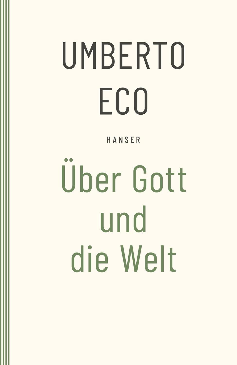 Cover: 9783446269637 | Über Gott und die Welt | Essays und Glossen | Umberto Eco | Buch