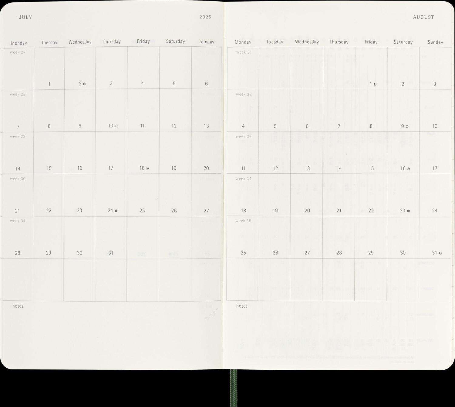 Bild: 8056999270780 | Moleskine 12 Monate Tageskalender 2025, Large/A5, 1 Tag = 1 Seite,...
