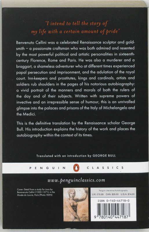 Rückseite: 9780140447187 | The Autobiography of Benvenuto Cellini | Benvenuto Cellini | Buch