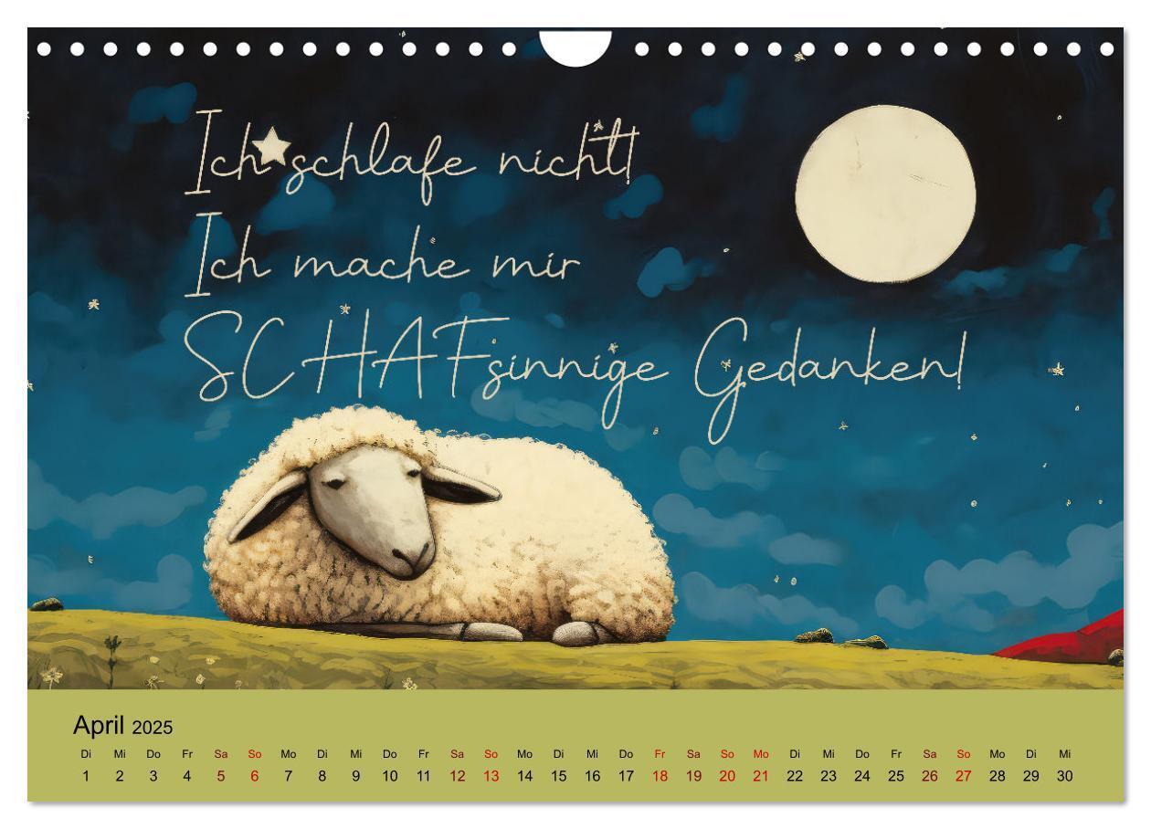 Bild: 9783383825620 | Schafsprüche (Wandkalender 2025 DIN A4 quer), CALVENDO Monatskalender