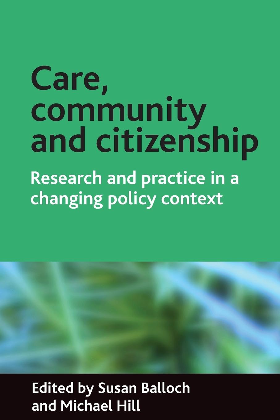 Cover: 9781861348708 | Care, community and citizenship | Susan Balloch (u. a.) | Taschenbuch