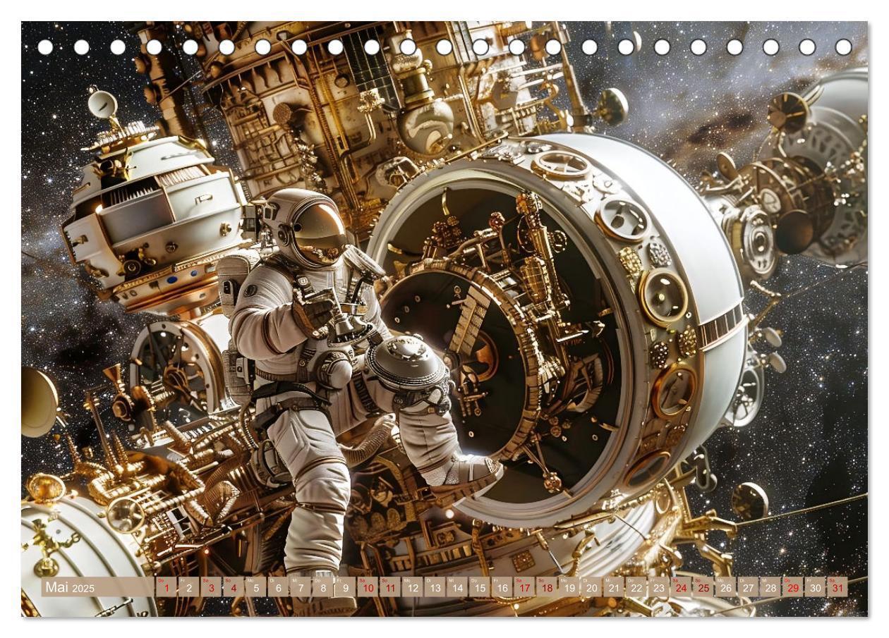 Bild: 9783435652846 | Steampunk im Weltall (Tischkalender 2025 DIN A5 quer), CALVENDO...