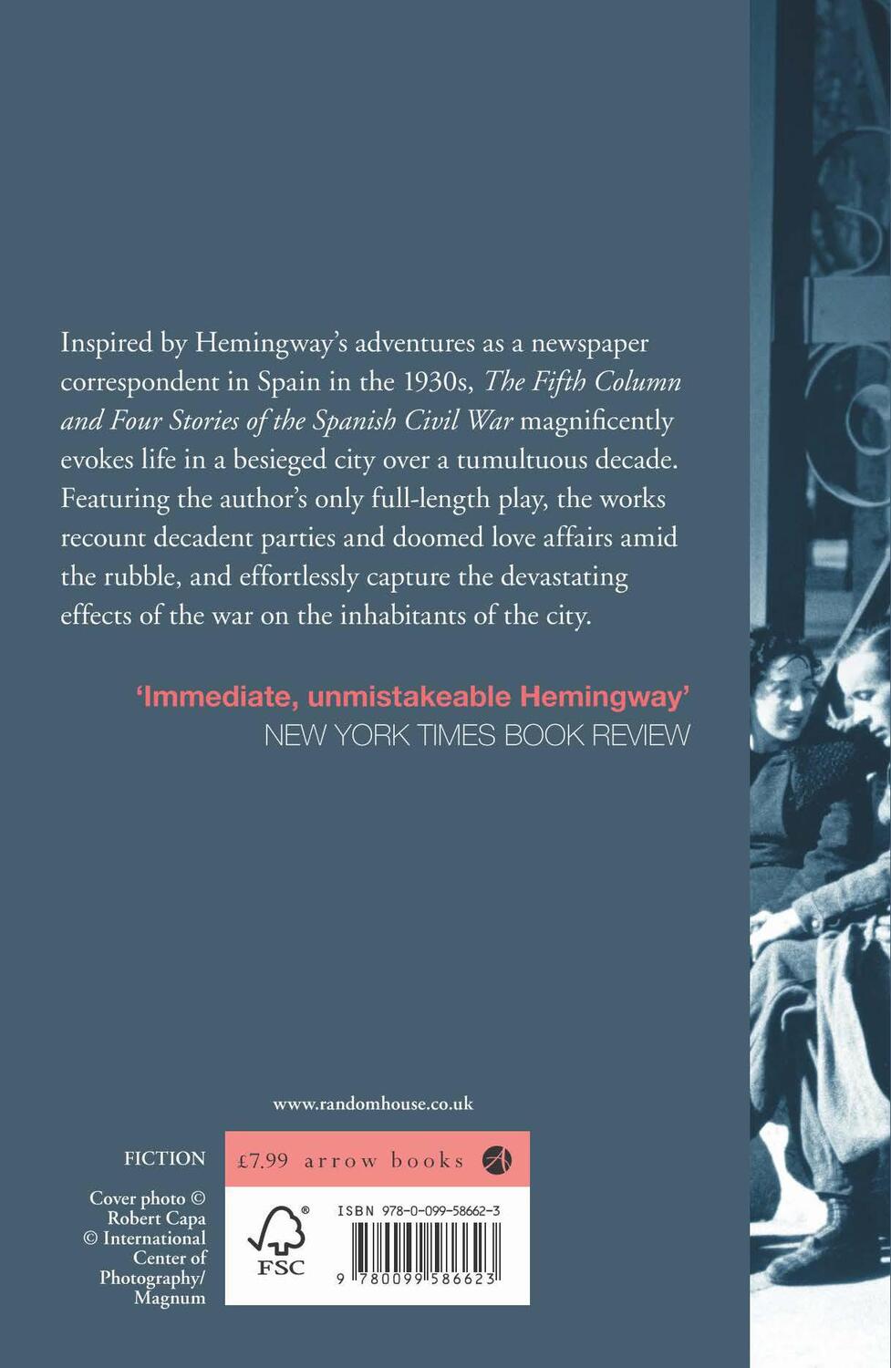 Rückseite: 9780099586623 | The Fifth Column and Four Stories of the Spanish Civil War | Hemingway