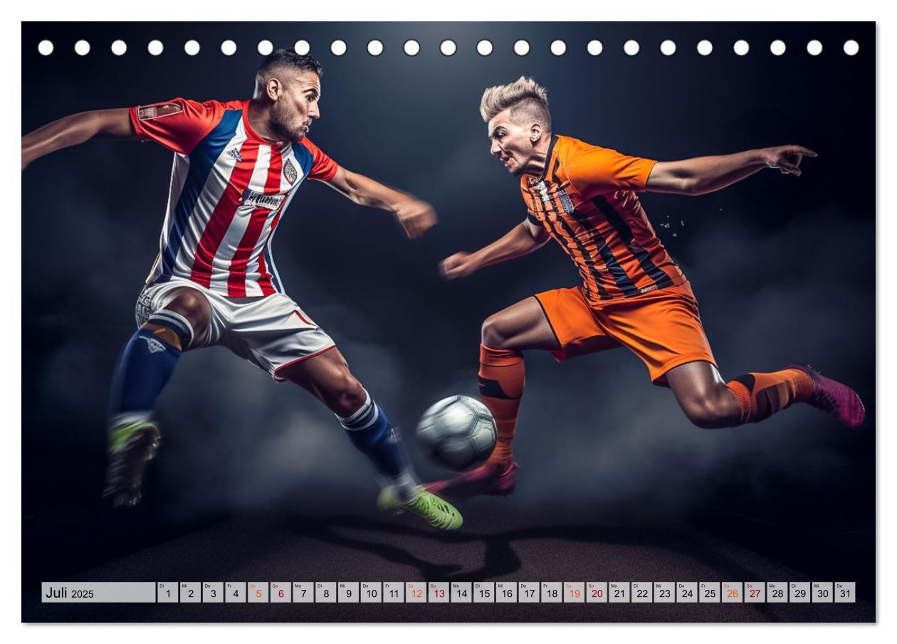 Bild: 9783383780462 | Fussball - Zweikampf (Tischkalender 2025 DIN A5 quer), CALVENDO...