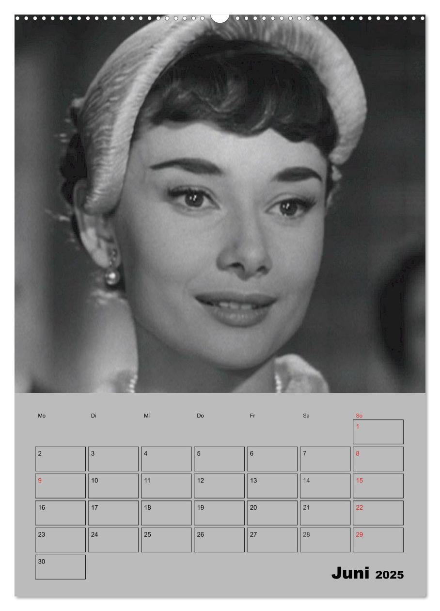 Bild: 9783457007112 | Hollywood-Diva. Audrey Hepburn (hochwertiger Premium Wandkalender...