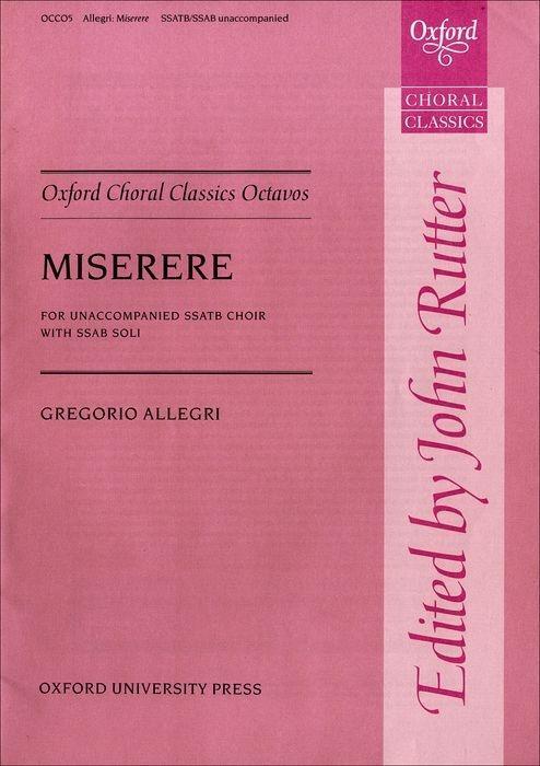 Cover: 9780193417793 | Miserere | For unaccompanied SSATB choir with SSAB soli | Allegri