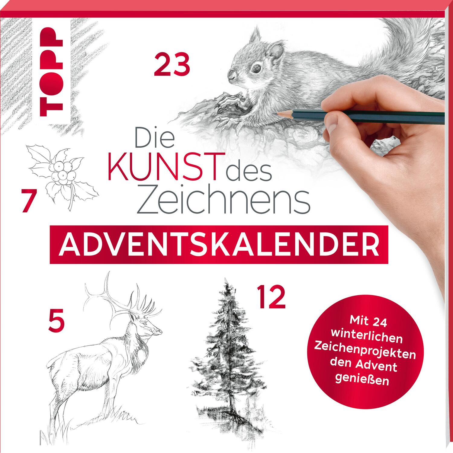 Cover: 9783735880260 | Adventskalender Die Kunst des Zeichnens | Frechverlag | Taschenbuch