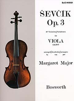 Cover: 9790201614243 | 40 Variations Op.3 | arranged by Margaret Major | Sevcik Viola Studies