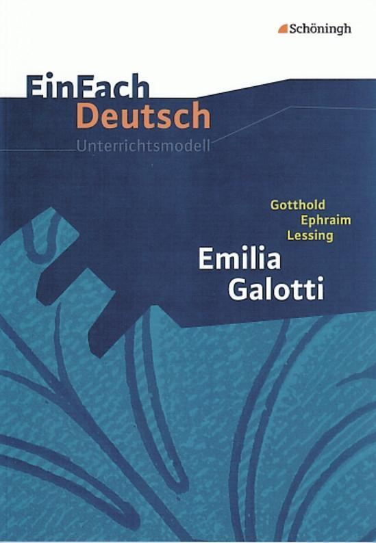 Cover: 9783140222792 | Emilia Galotti: Gymnasiale Oberstufe. EinFach Deutsch...