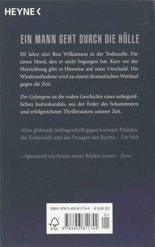 Rückseite: 9783453811744 | Der Gefangene | John Grisham | Taschenbuch | Deutsch | 2008 | Heyne