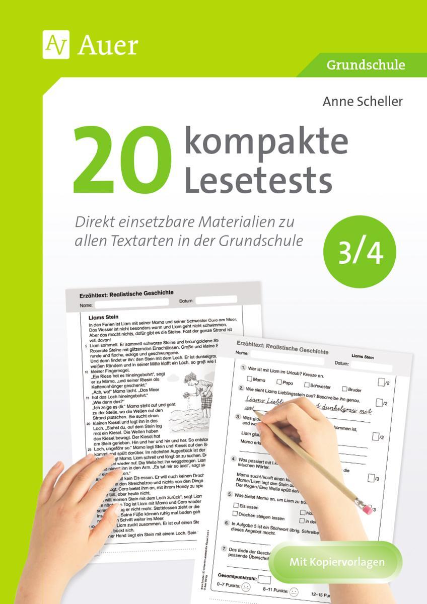 Cover: 9783403086031 | 20 kompakte Lesetests für Klasse 3/4 | Anne Scheller | Broschüre