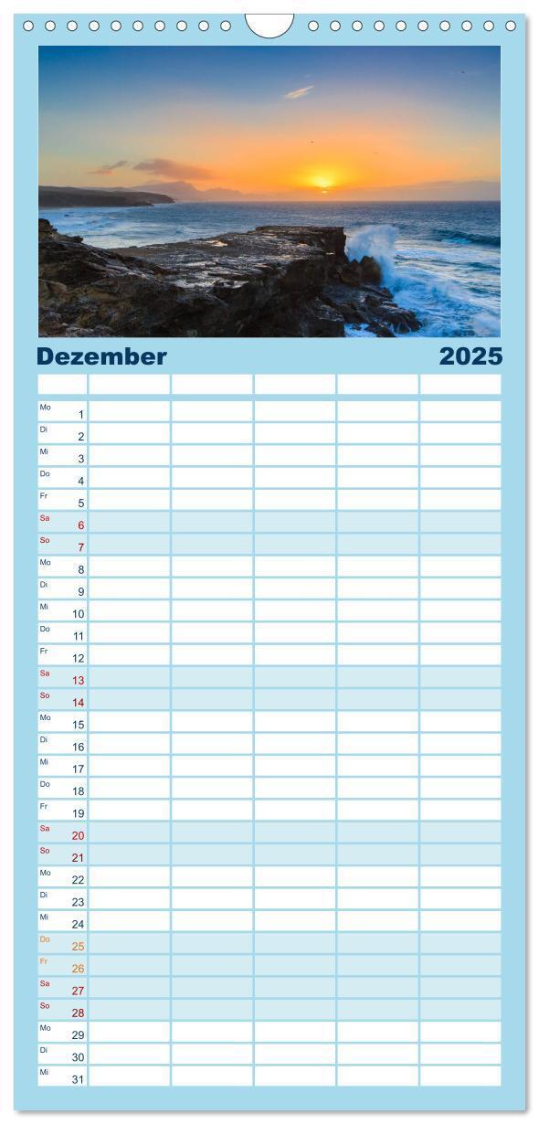 Bild: 9783457118290 | Familienplaner 2025 - Fuerteventura mit 5 Spalten (Wandkalender, 21...